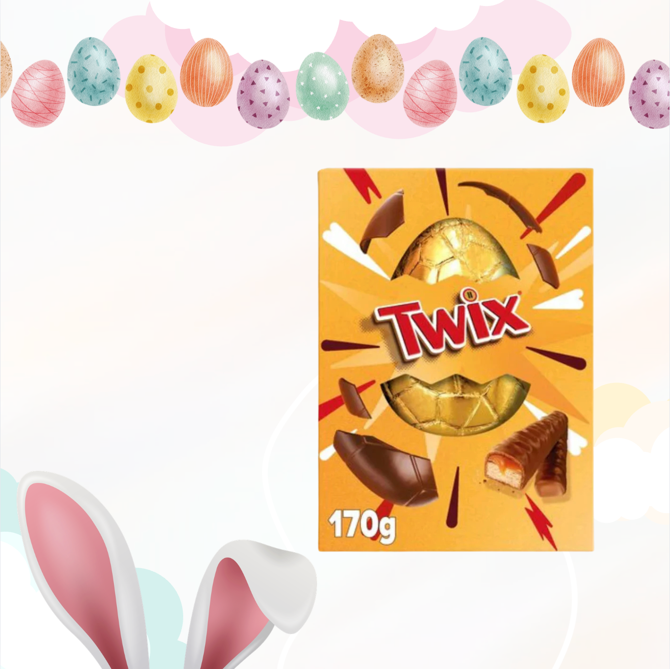 Twix Mega Paas Ei 170gr tgtg