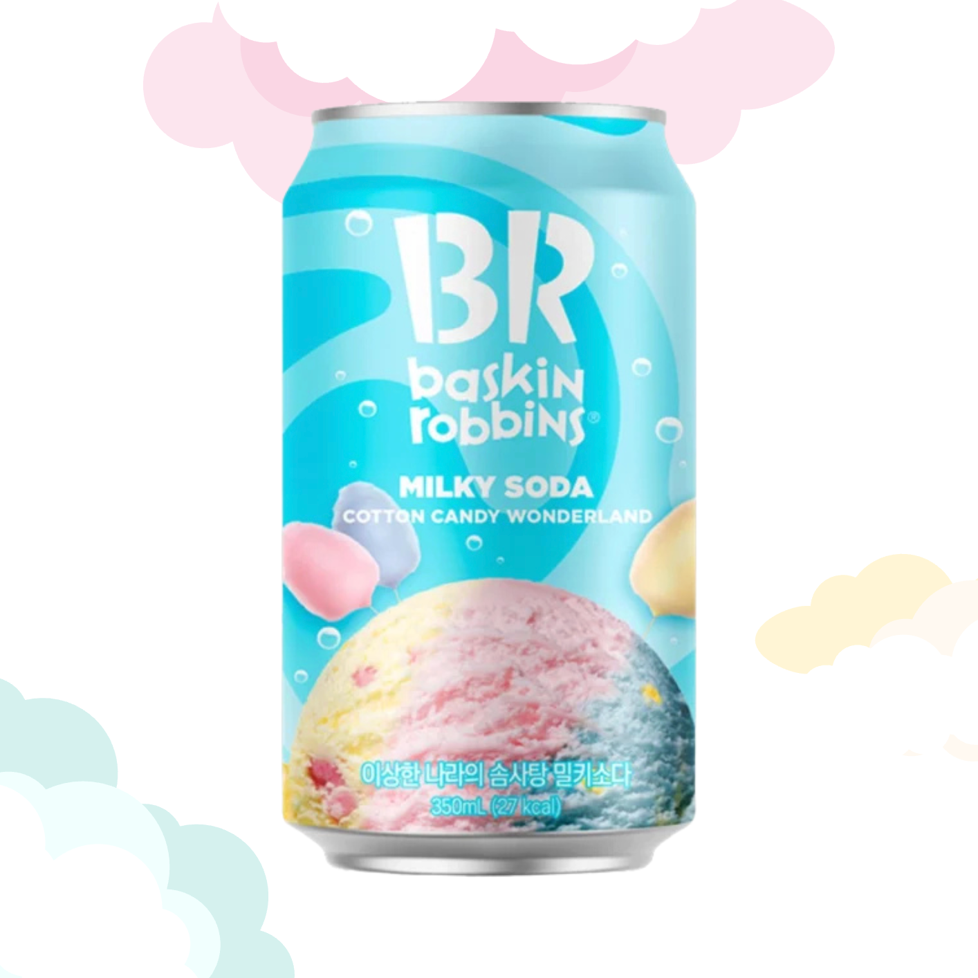 B-R Cotton Candy Wonderland Milky Soda 350ml