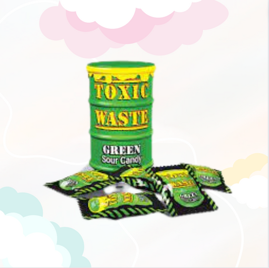 Toxic Waste Green Sour Candy Drum