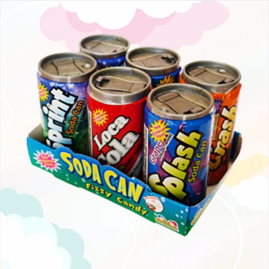 Soda Can Fizzy Candy 6pack