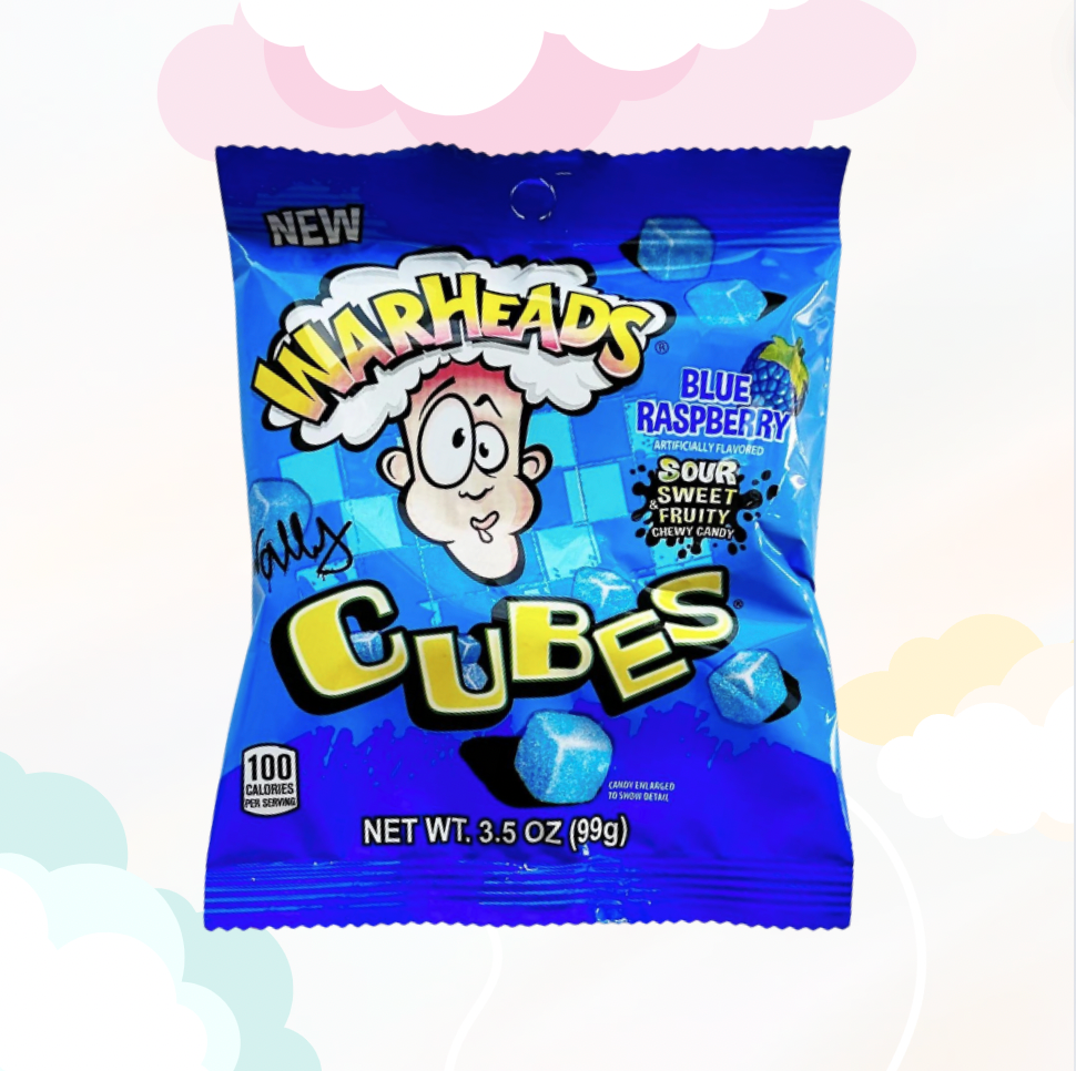 Warheads Blue Raspberry Cubes 99 gr.