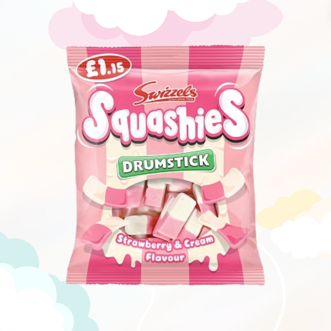 Squashies Strawberry & Cream 120g