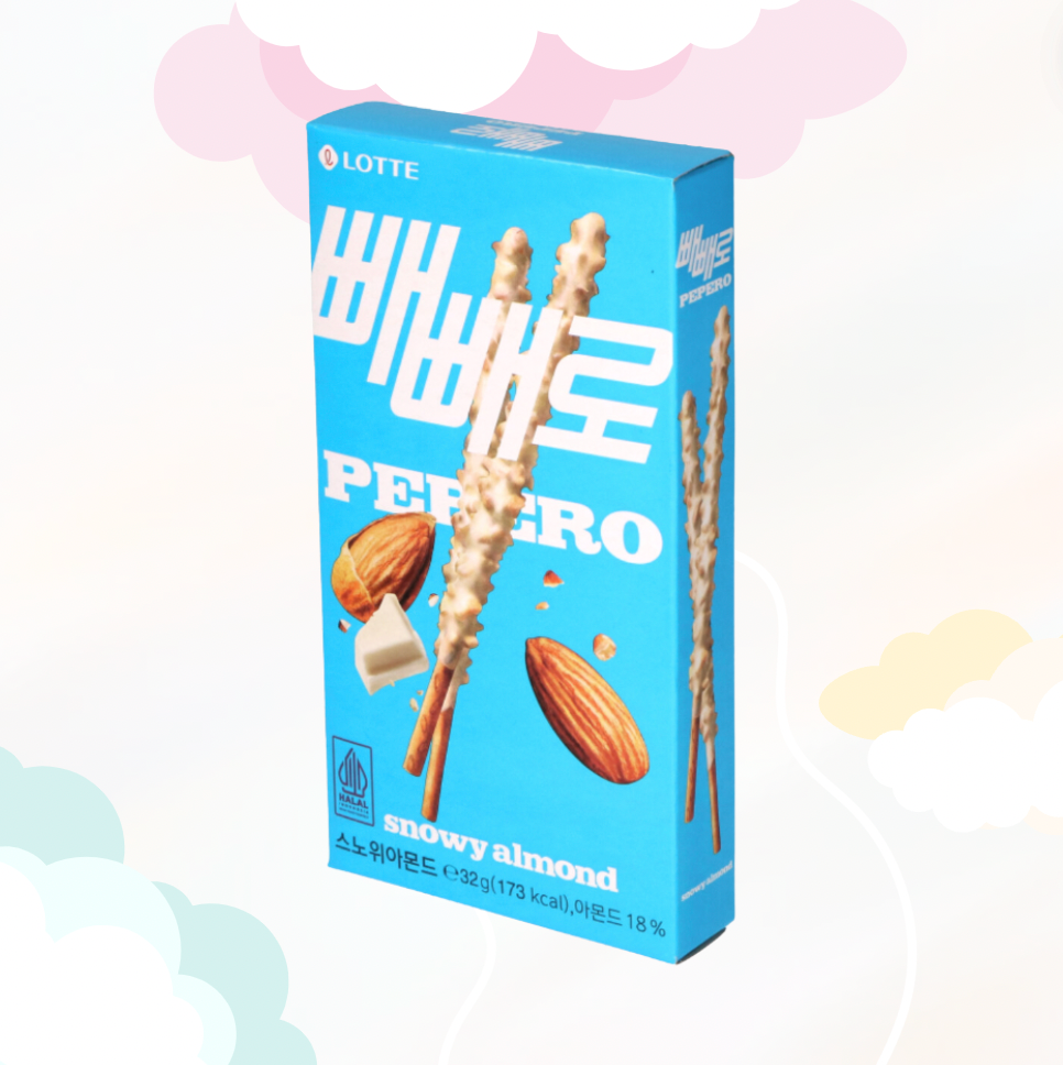 Pepero Snowy Almond Sticks 32gr